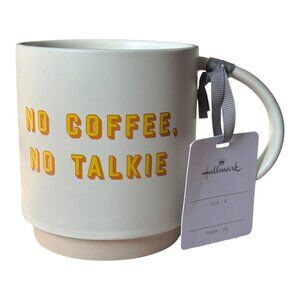 No Coffee No Talkie Ceramic Mug By Hallmark Dishwasher Microwave Safe 15oz‎ Gift